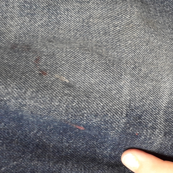 Men's Distressed Rustler Cotton Blue Jeans, Size 34 X 34 - Picture 4 of 8